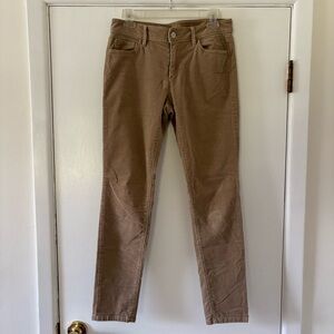Loft Curvy Skinny tan corduroys